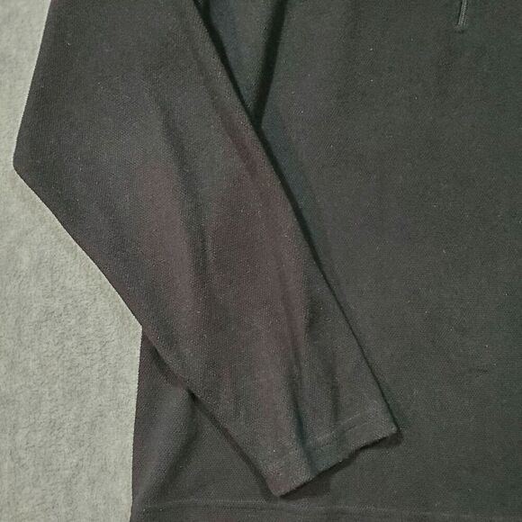 The North Face Sweater Mens Small Black Athletic Fit Logo 1/4 Zip Pullover - Picture 8 of 11